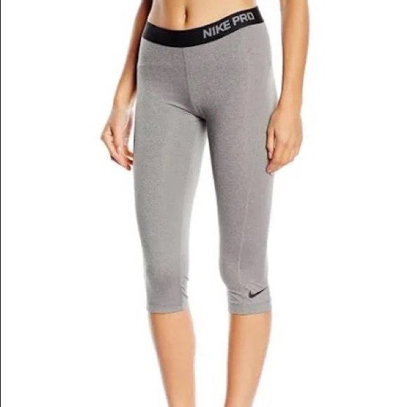 Womens Nike Pro Capri Grey M - Picture 7 of 8